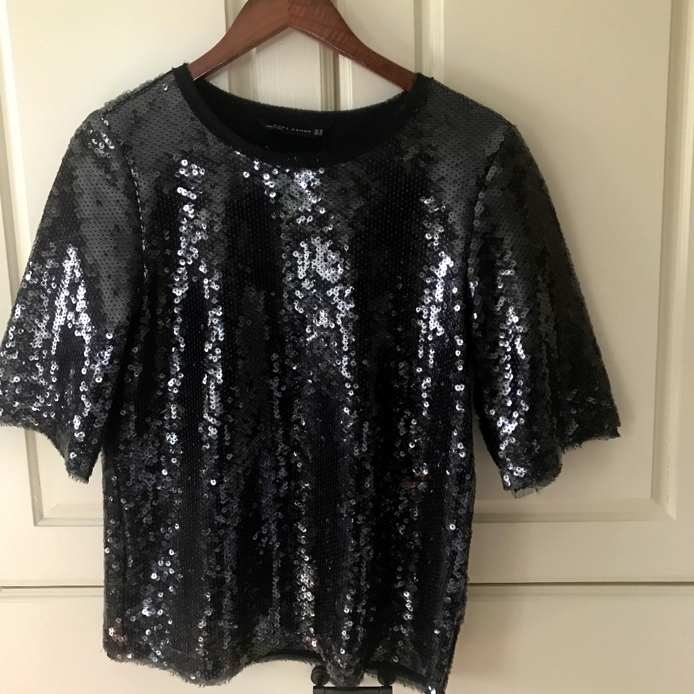 Zara sequin top
